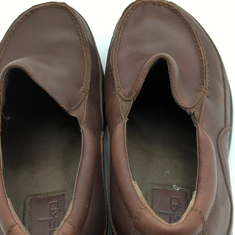Dansko Men's Wayne Leather Slip Resistant Loafer Brown Size EU 46 US 12.5/13